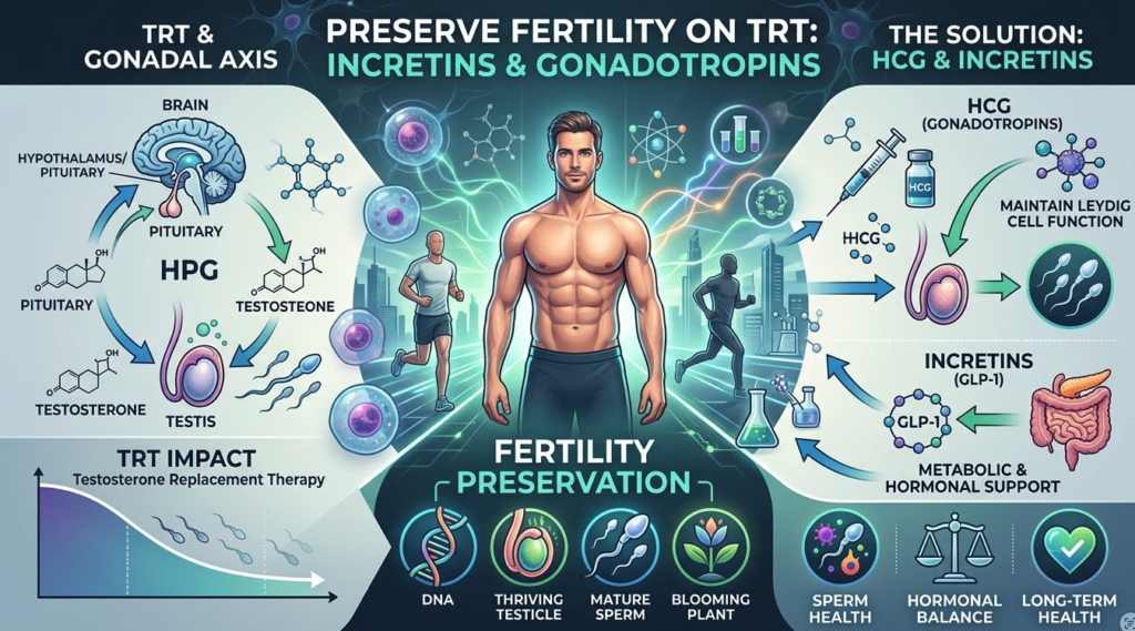 Preserve Fertility on TRT: Incretins & Gonadotropins