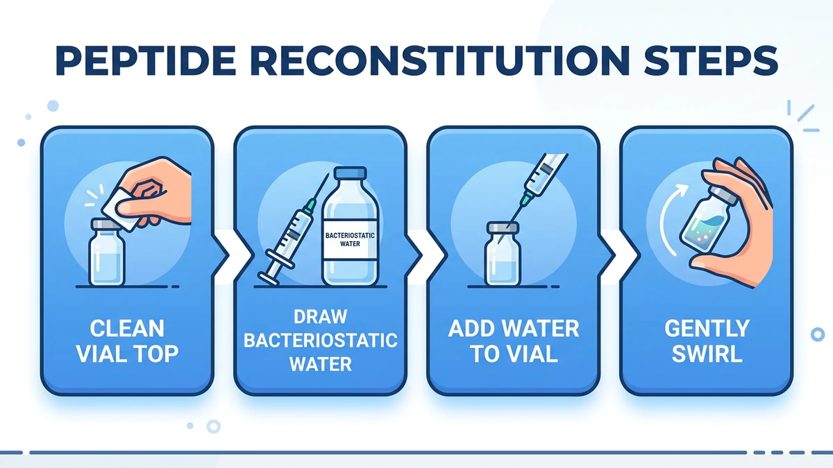 Peptide Reconstitution Diagram Step by Step